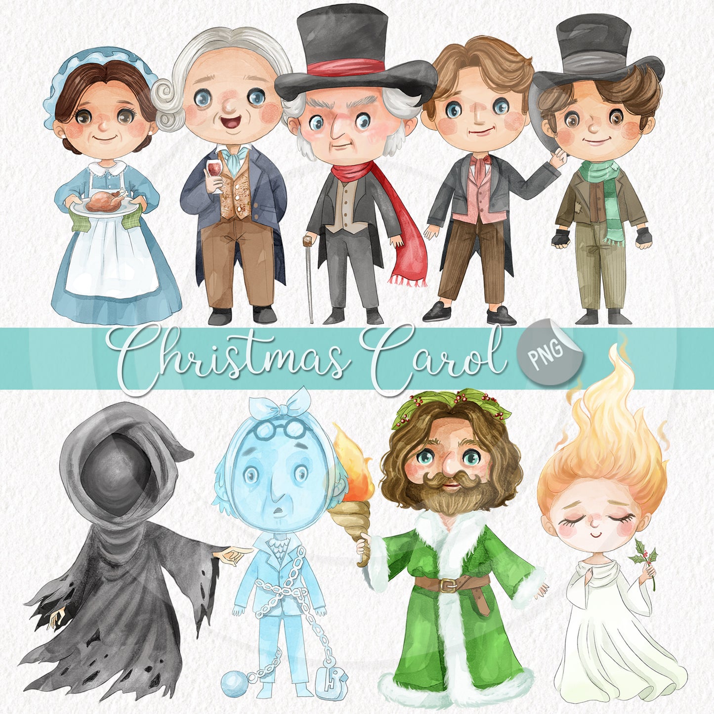 Christmas Carol Clipart Clipart , PNG file - 300 dpi