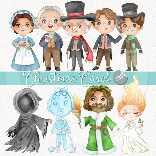 Christmas Carol Clipart Clipart , PNG file - 300 dpi