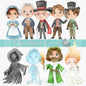 Christmas Carol Clipart Clipart , PNG file - 300 dpi