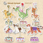 Animals Carousel clipart set 2 PNG file.