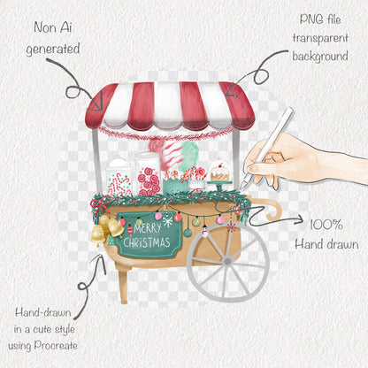 Christmas Carnival clipart PNG files.