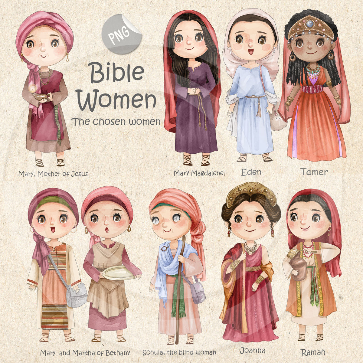 Women of the Chosen Clip Art  Clipart, PNG files
