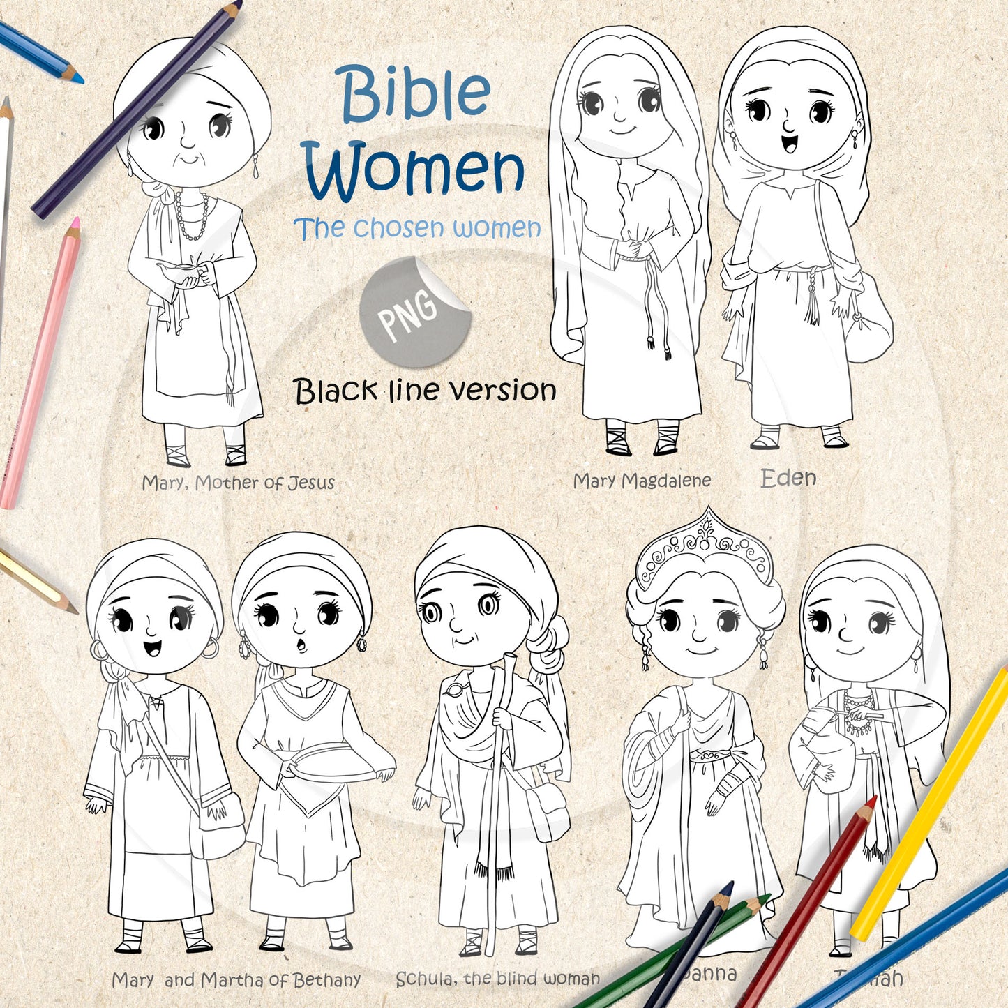 Women of the Chosen Clip Art  Clipart, PNG files
