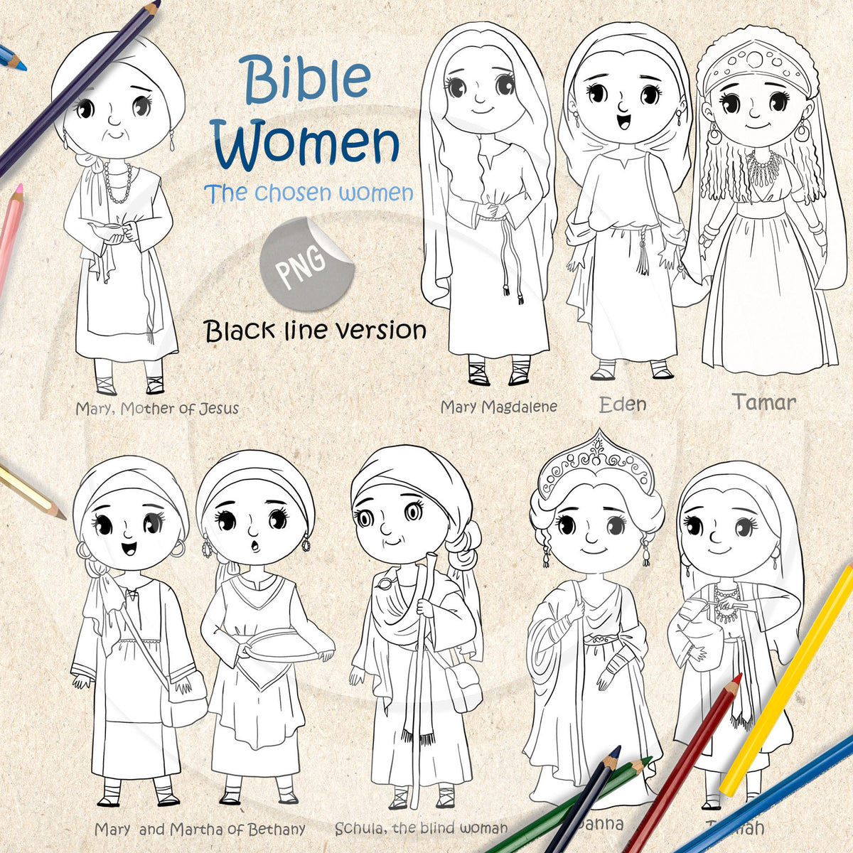 Women of the Chosen Clip Art  Clipart, PNG files