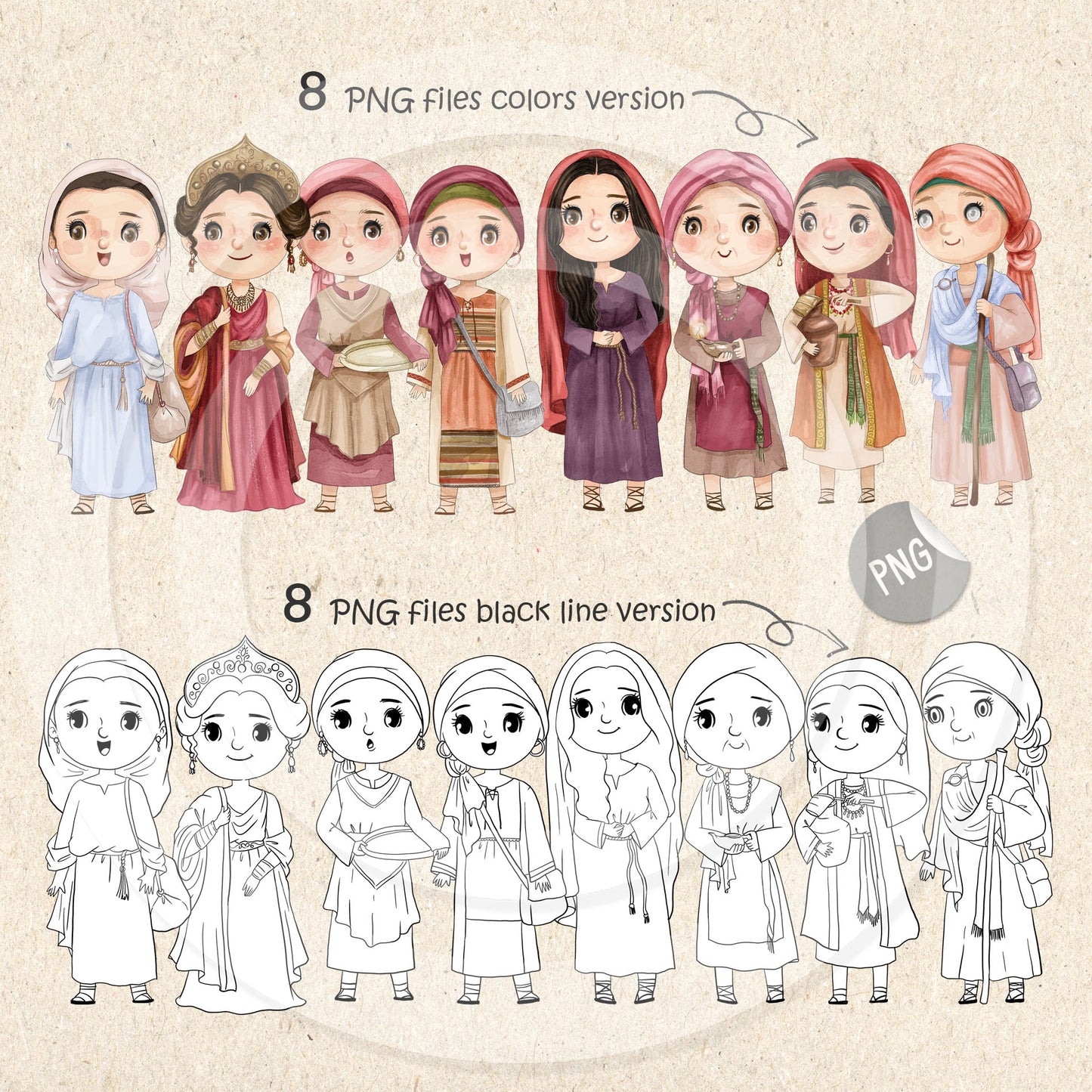 Women of the Chosen Clip Art  Clipart, PNG files