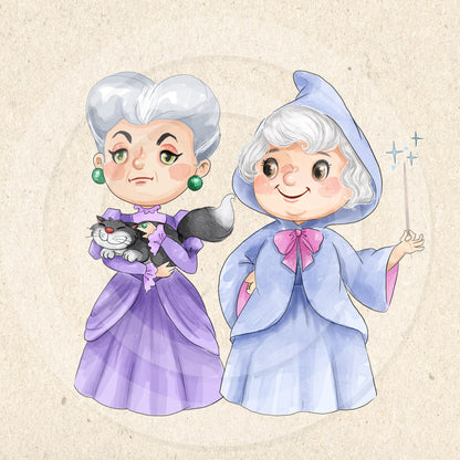 Blue princess clipart instant download PNG file - 300 dpi