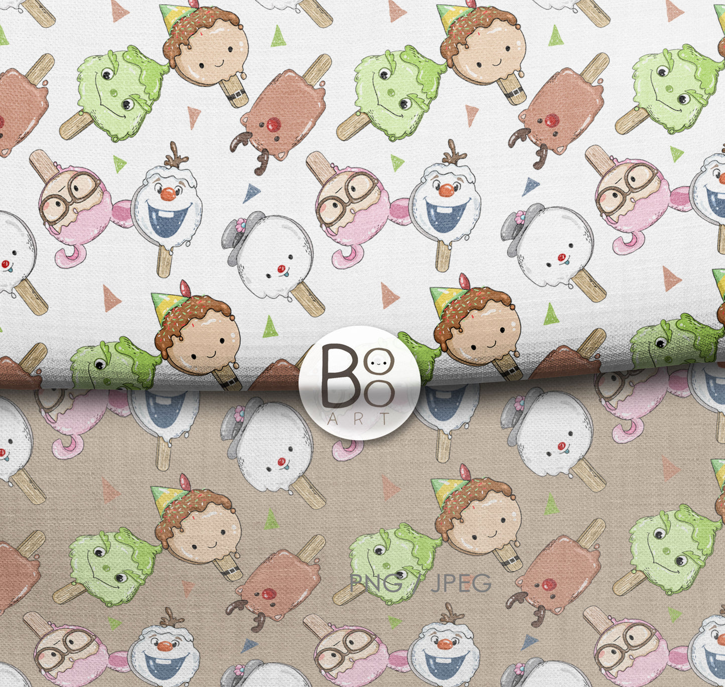 Christmas Seamless Pattern, instant download PNG file - 300 dpi