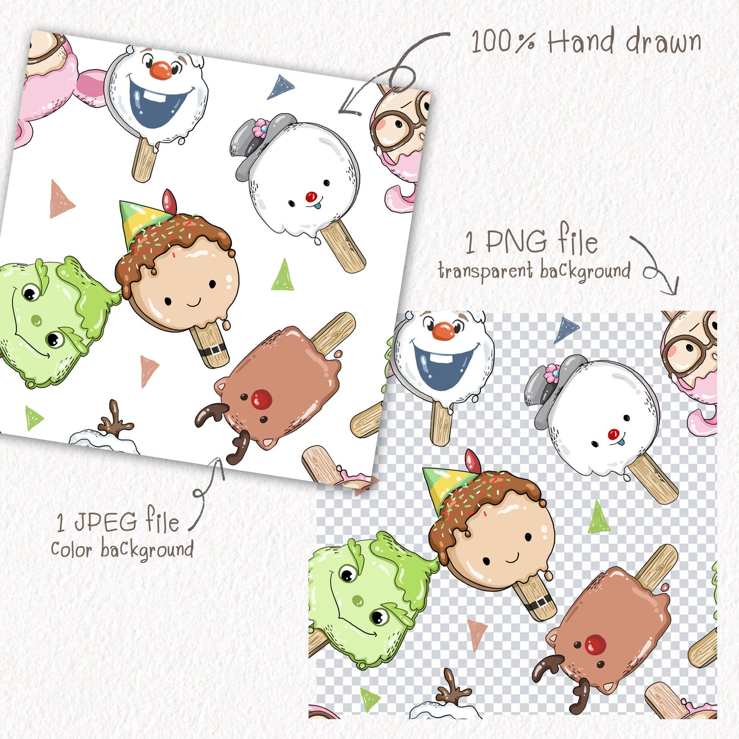 Christmas Seamless Pattern, instant download PNG file - 300 dpi