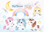 Cute Unicorn water color Clipart instant download PNG file - 300 dpi