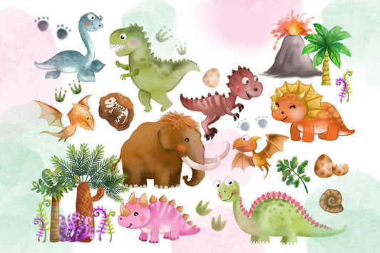 dinosaur clipart Instant Download PNG file - 300 dpi