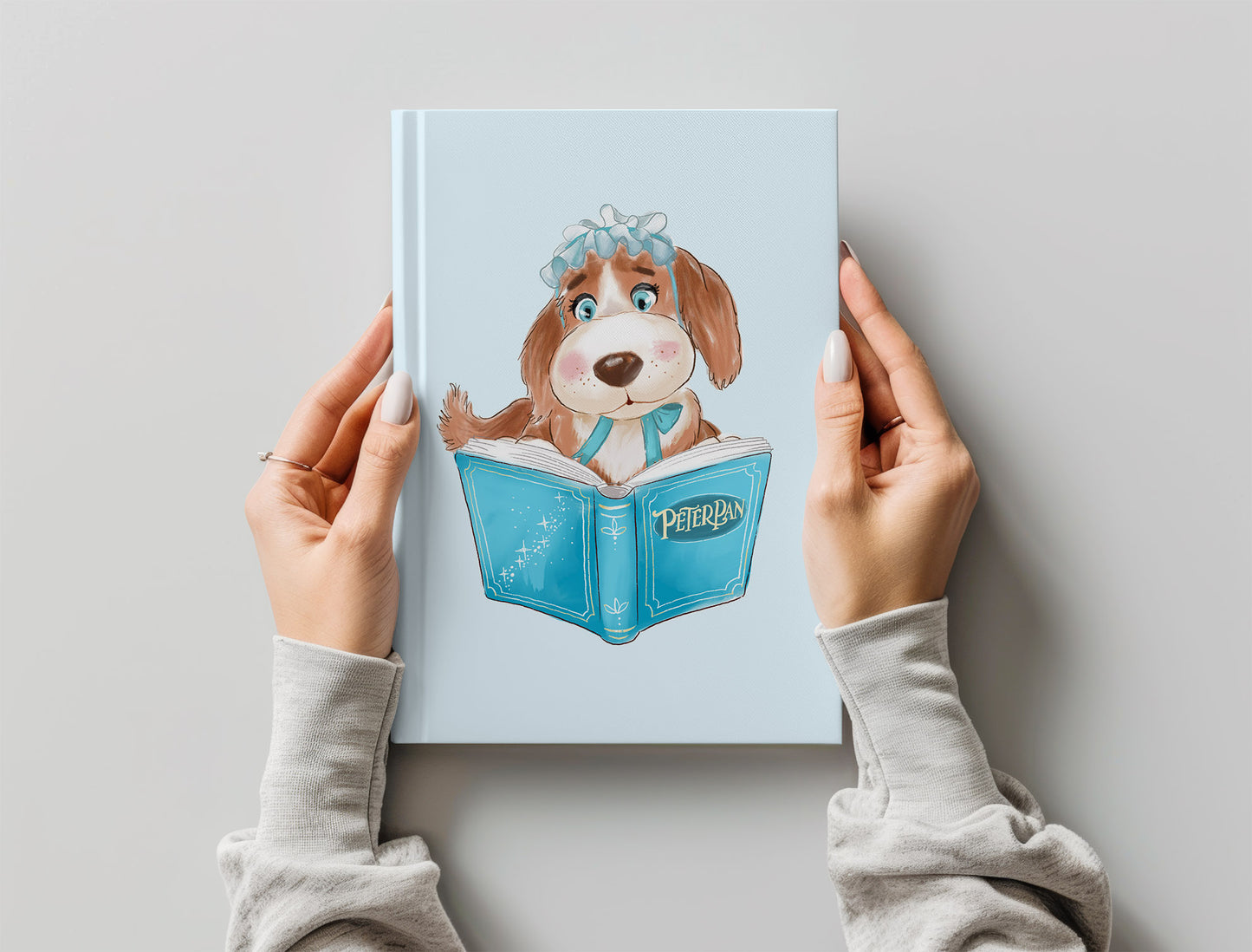 Cute Dogs reading book clipart , Hand drawn clipart, PNG file - 300 dpi