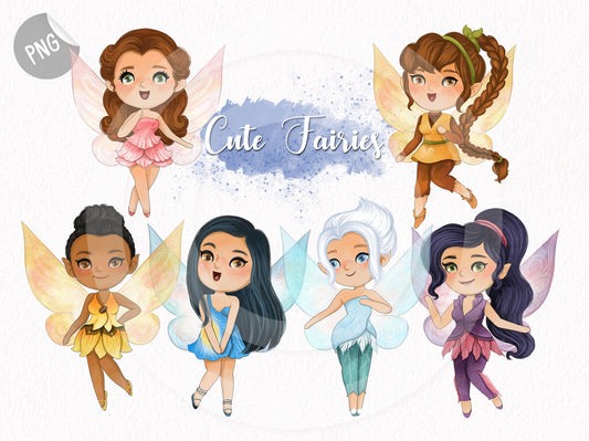 fairies clipart instant download PNG file - 300 dpi