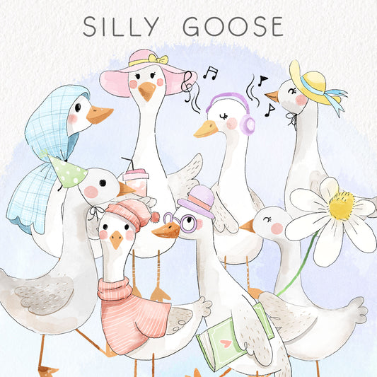 Silly Goose ClipArt set  instant download PNG file - 300 dpi