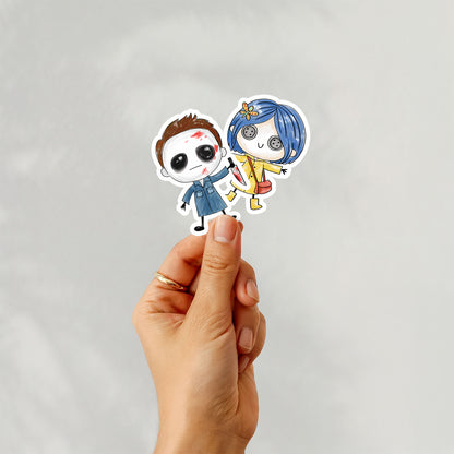 Halloween doodle characters clipart set2 PNG files.