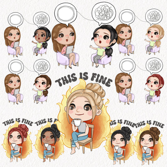 Therapist girl Clipart , This is fine clipart, instant download PNG file - 300 dpi