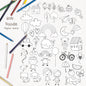 Doodle kids hand drawn ,blackline art , digital stamp ,instant download PNG file - 300 dpi