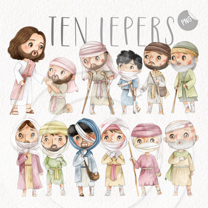 Ten lepers bible Clip Art  Clipart, PNG files