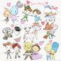 lover story clipart instant download PNG file - 300 dpi