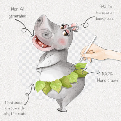 Madagascar Animals clipart , Hand drawn clipart, Instant Download PNG file - 300 dpi