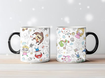 Game boy characters Hand Drawn ,doodle clipart, Seamless Pattern, instant download PNG file - 300 dpi