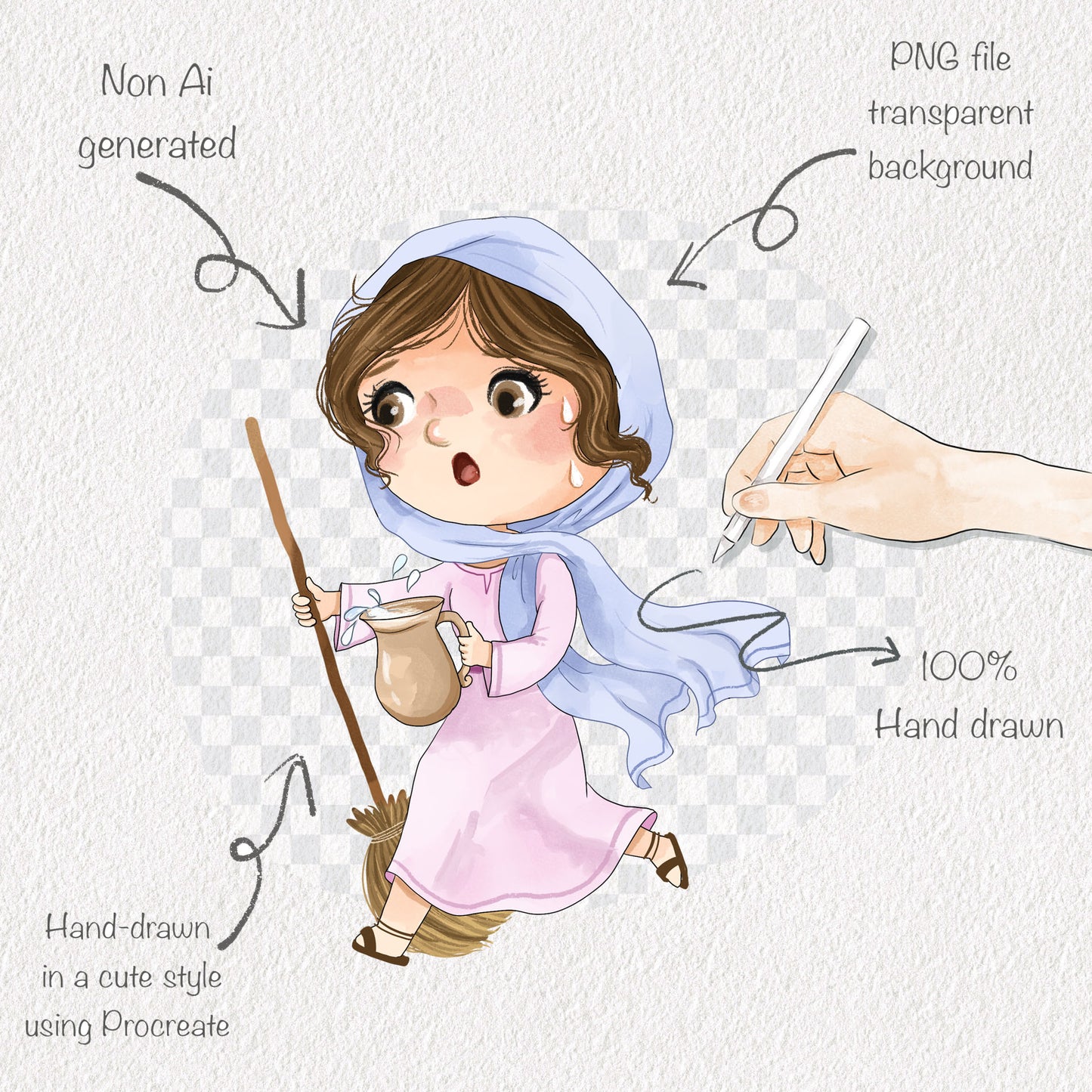 Mary and Martha bible character Clip Art  Clipart, PNG files