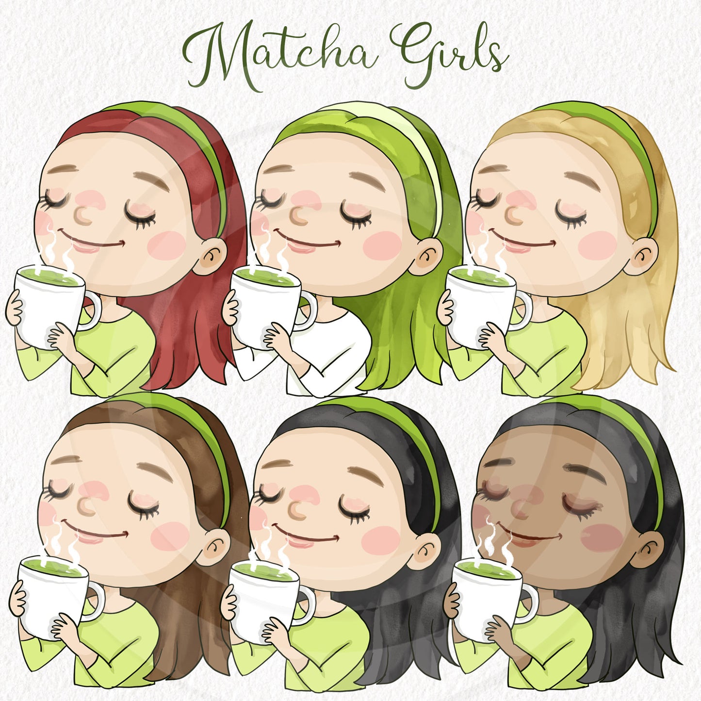 Matcha green tea Clipart , green tea clipart, instant download PNG file - 300 dpi