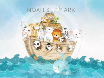 Noah's Ark Watercolor bundle clipart