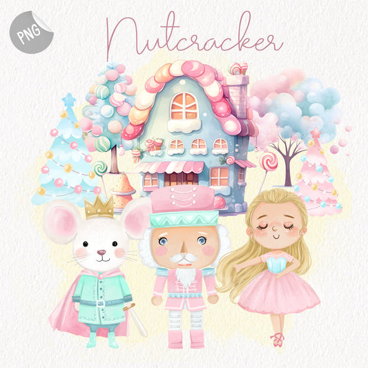 Nutcracker pastel clipart instant download PNG file - 300 dpi