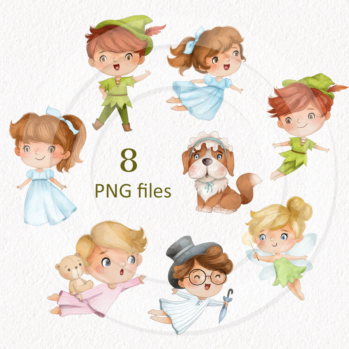 peter Pan clipart instant download PNG file - 300 dpi