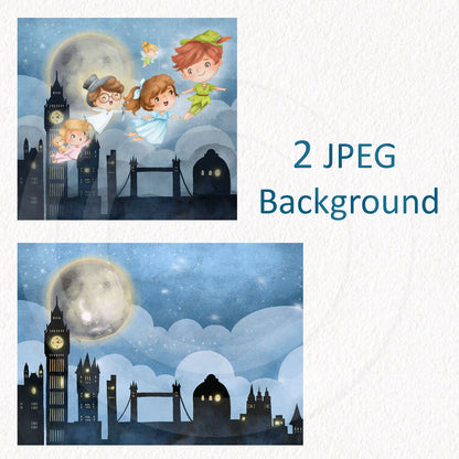 peter Pan clipart instant download PNG file - 300 dpi