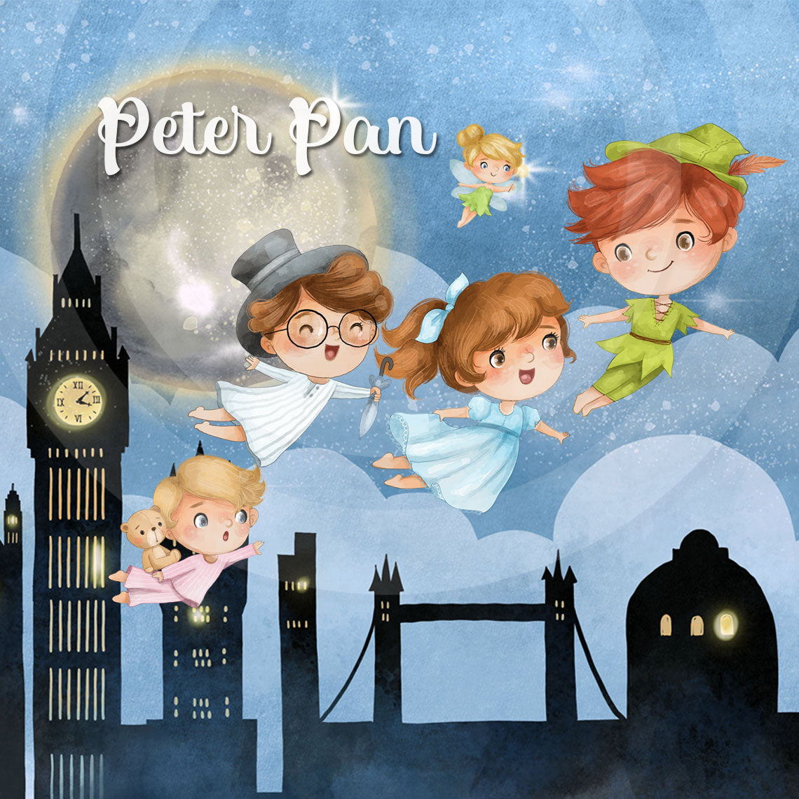 peter Pan clipart instant download PNG file - 300 dpi