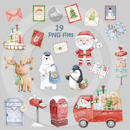 Christmas North Pole clipart PNG files.