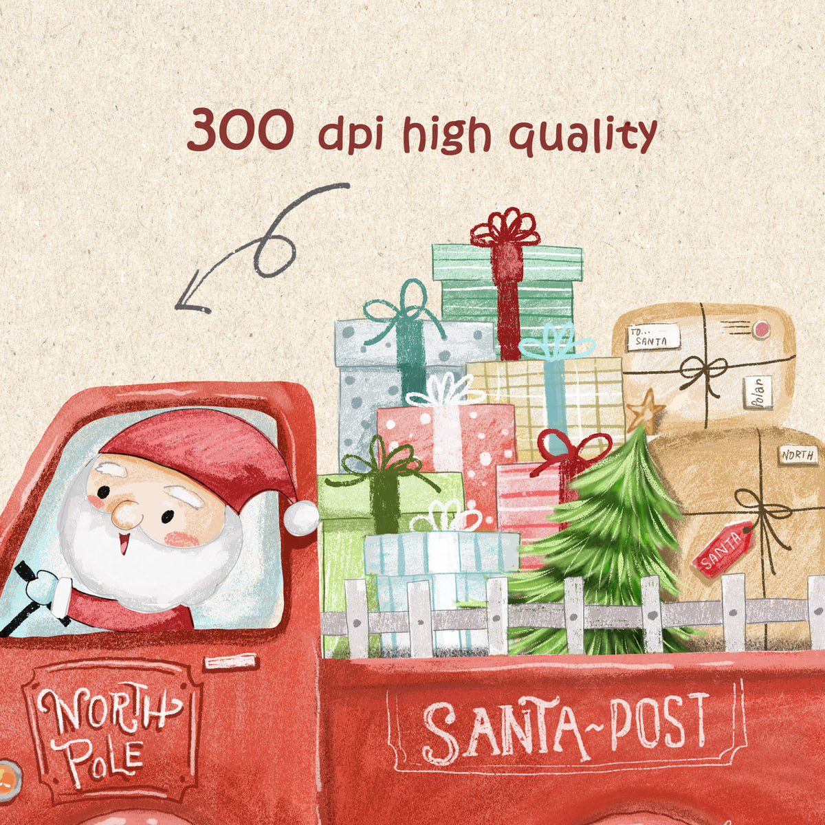 Christmas North Pole clipart PNG files.