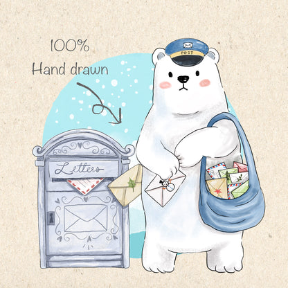 Christmas North Pole clipart PNG files.