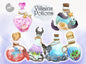 Villains Potions clipart instant download PNG file - 300 dpi