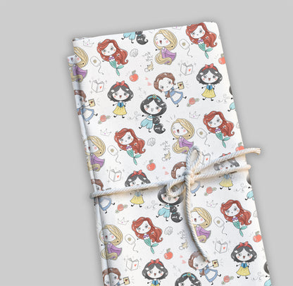 princess Seamless Pattern, instant download PNG file - 300 dpi