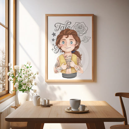 Tattoo man clipart set1 instant download PNG file - 300 dpi