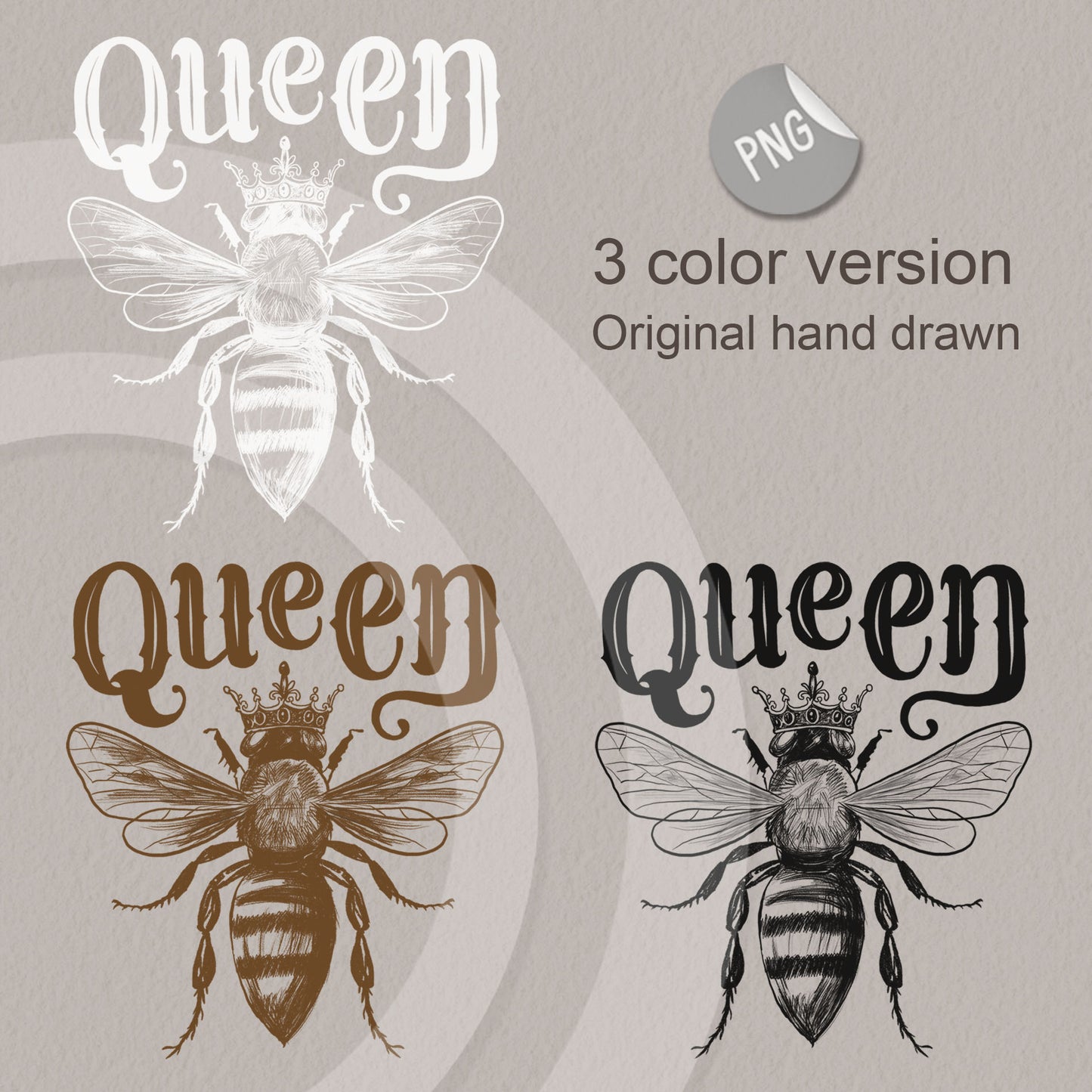 Queen bee PNG, Sublimation Designs, PNG file - 300 dpi.