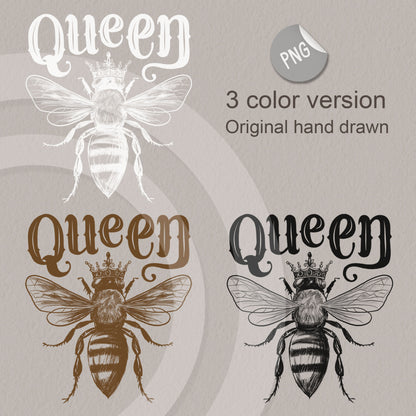 Queen bee PNG, Sublimation Designs, PNG file - 300 dpi.