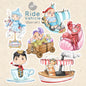 Ride Vehicle party clipart Set 1, PNG files