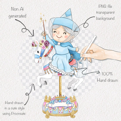 Ride Vehicle party clipart Set 1, PNG files