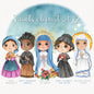 Saints Clipart set 12, Bible Characters Clipart PNG files 300 dpi.