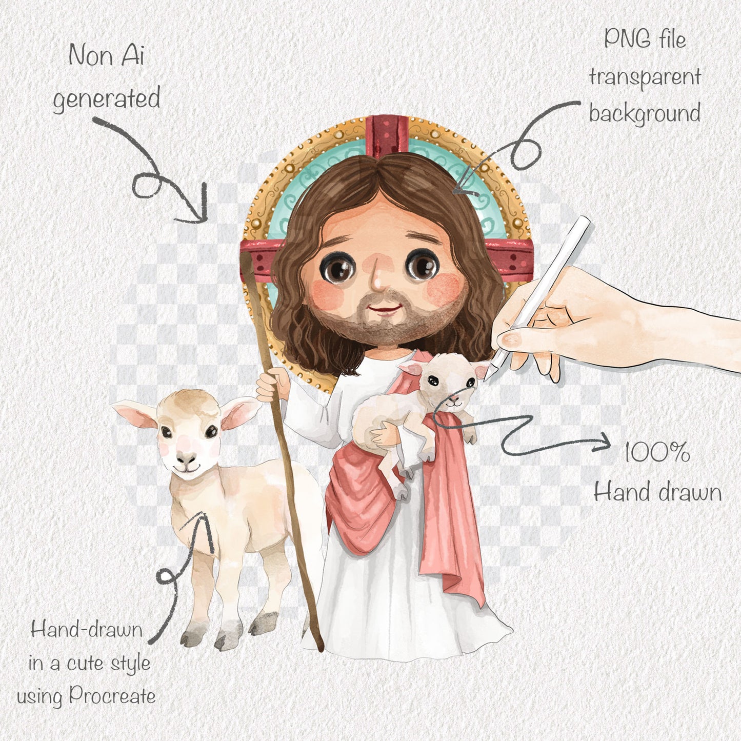 Saints Clipart set 11, Bible Characters Clipart PNG files 300 dpi.