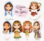 Women of the Bible Clipart set 1, Bible Characters Clipart PNG files 300 dpi.