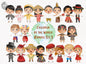 Children of the World boy and girls BUNDLE clipart set 2