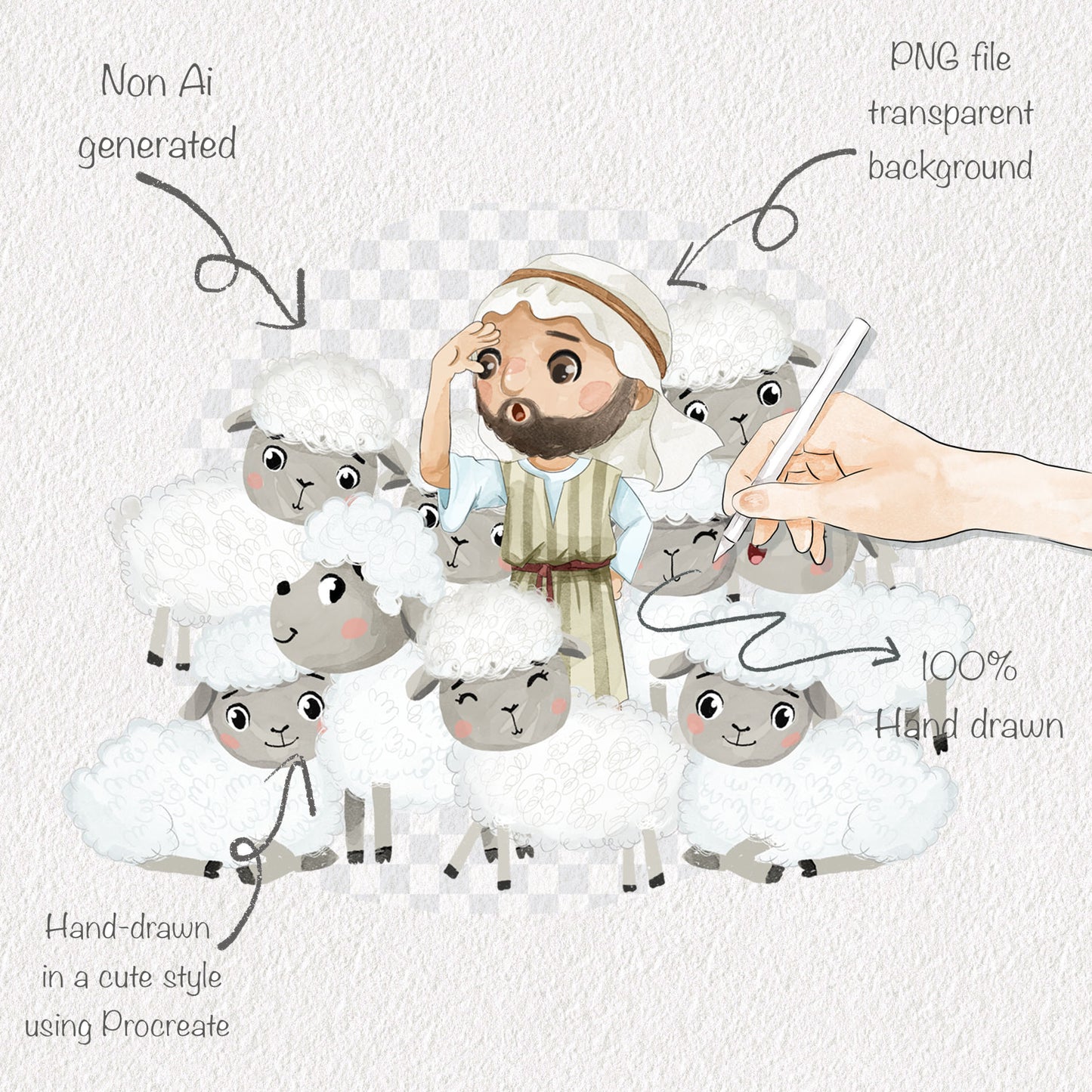 The lost sheep Clip Art, Bible stories Clipart PNG files