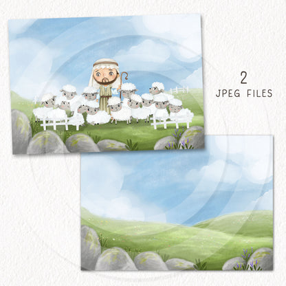The lost sheep Clip Art, Bible stories Clipart PNG files
