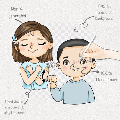 Sign Language clipart, instant download PNG file - 300 dpi