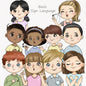 Sign Language clipart, instant download PNG file - 300 dpi