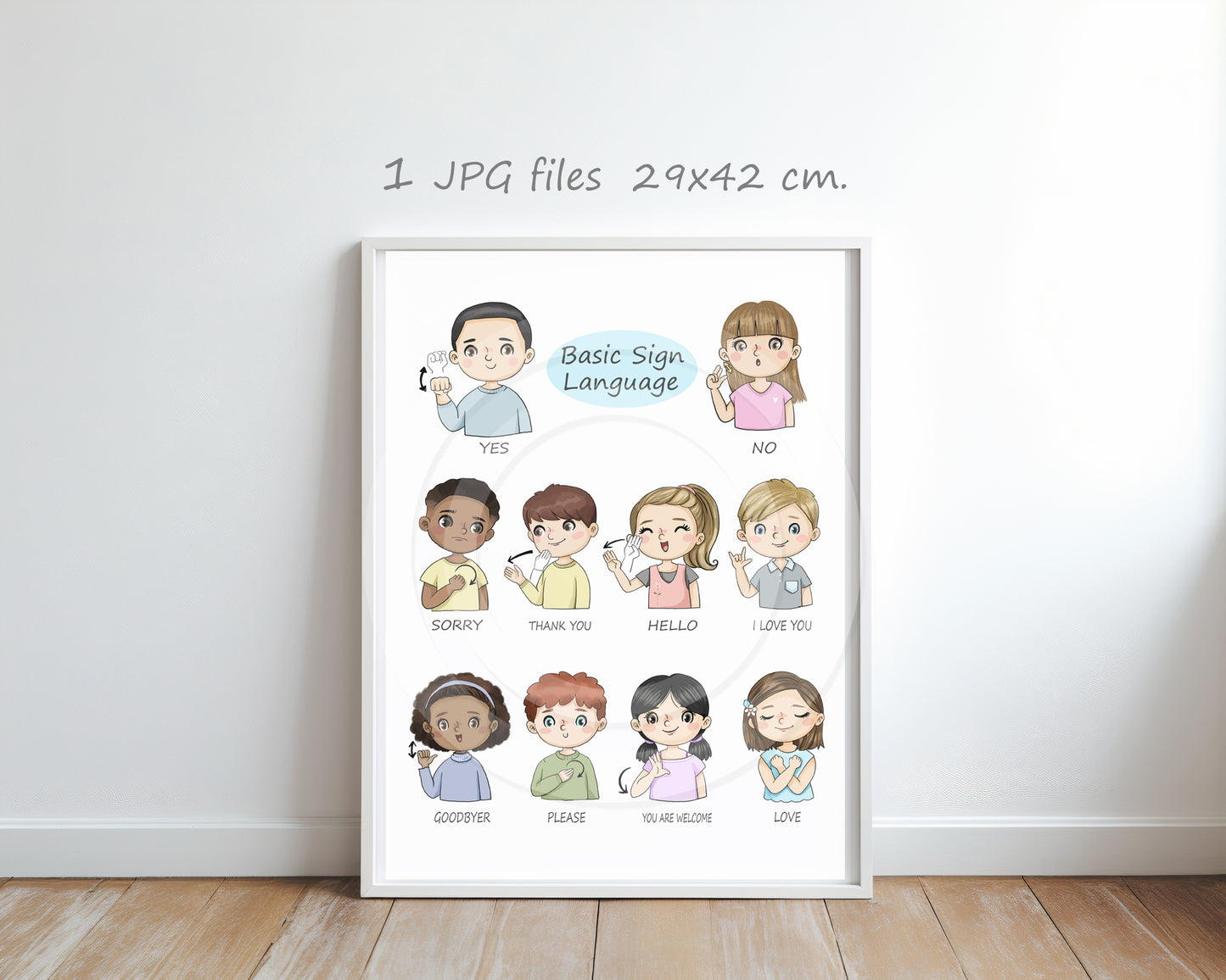 Sign Language clipart, instant download PNG file - 300 dpi